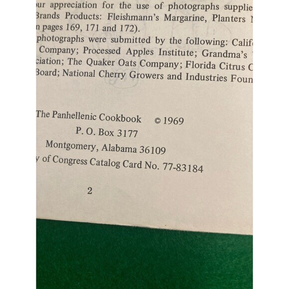 The Panhellenic Cookbook Desserts Vintage Cooking 1969 Recipes - Picture 3 of 9